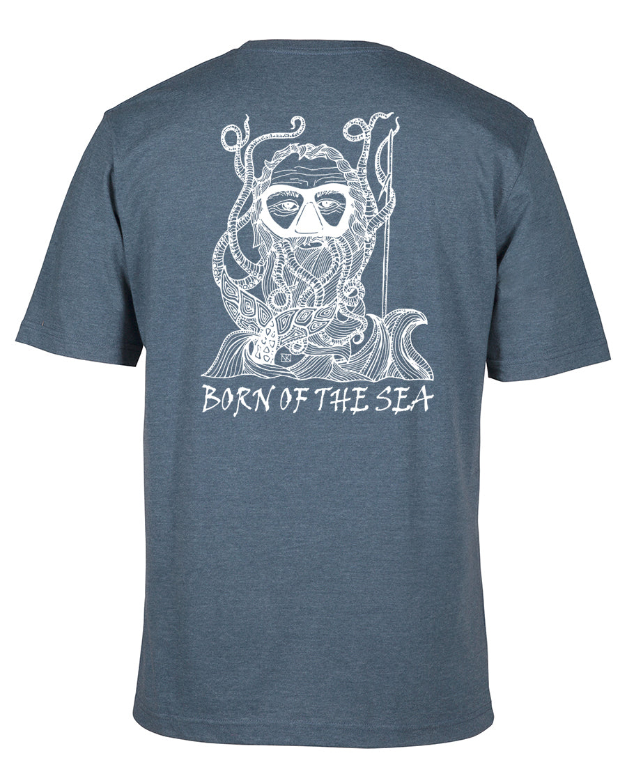 BORN OF THE SEA | Old Man Blue T-Shirts