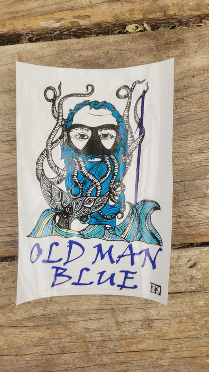 Old Man Blue Sticker